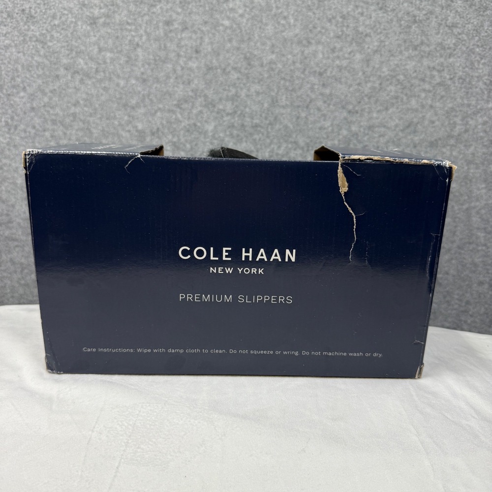 Cole Haan Mens Microsuede Venetian Slippers Caviar Black 104874 Size 11 NEW - Picture 10 of 10